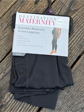 Destination Maternity Seamless Active Maternity Leggings - Black XXL